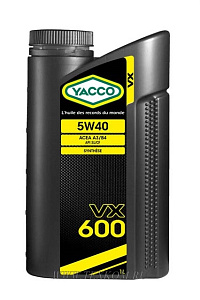 Масло моторное YACCO VX 600 5W40 1л