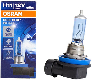 Лампа 12V H11 (55)+20% COOL BLUE INTENSE 4200K OSRAM