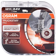 Лампа 24V H11 (70) PGJ19-2+100% TRUCKSTAR PRO (евробокс, 2шт) 24V OSRAM