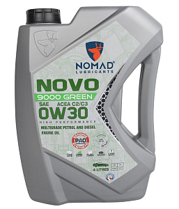 Масло моторное NOMAD NOVO 9000 GREEN 0W-30 ACEA C2/C3 4л.