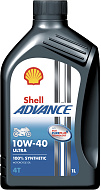 Масло моторное SHELL HELIX Advance 4Т Ultra 10W-40 1л синт.