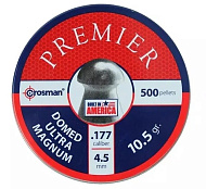 Пули пн.Crosman Premier Domed Ultra Magnum 4.5мм,10.5 гран, 500шт.