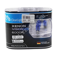 Лампа 12V H3 (55) PK22s XenonVision (2шт) 12V Clearlight