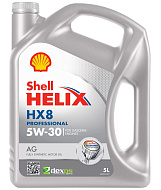 Масло моторное SHELL HELIX HX-8 Professional AG 5W-30 5л синт.