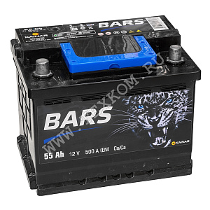 Аккумуляторная батарея BARS 6СТ 55 прям. 242х175х190 Казахстан