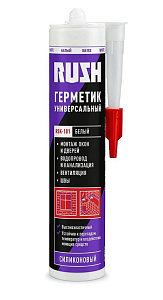 Герметик силикон. универсальный "RUSH" белый 240 МЛ (12) RSK-101