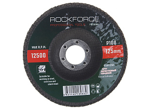 Круг лепестковый торцевой, 125х22мм P100 ROCKFORCE