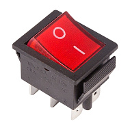 Выключатель 1-клавишный с подсветкой красный 250V 15A RWB-506.SC-767