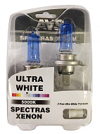 Лампа H4 12Vx65/75W+W5W AVS Spectras 5000K 4шт