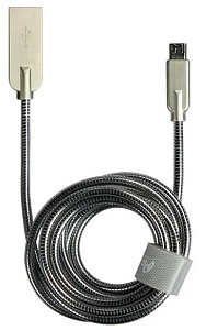 Кабель USB2.0-microUSB 1.2м металлическая оплётка