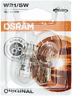 Лампа 12V W21/5W (W3*16q) 12V OSRAM 2шт. блистер