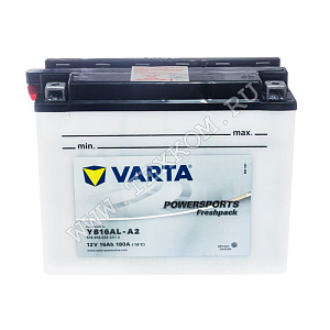 Аккумуляторная батарея VARTA МОТО16 FP +элек. YB16AL-A2 205х72х164 (ETN-516 016 012)