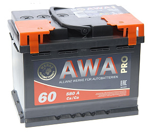 Аккумуляторная батарея AWA PRO 6СТ 60 обр.низ.242х174х174 Корея (CMF 56040)