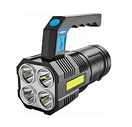 Фонарь Ultraflash LED53766 (акк 4В, черн., 4LED+COB, 3 Вт, 4 реж, USB, бокс)