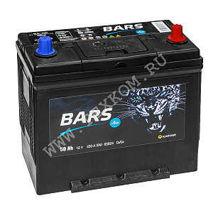 Аккумуляторная батарея BARS Asia 6СТ 50 VL АПЗ обр.тн.кл. 236х129х220 Казахстан (JIS-65B24L)