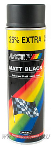 Краска MOTIP черная матовая 500мл.