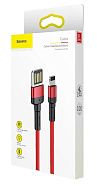 Кабель Baseus Cafule Cable USB For lightning 2.4A 1m red + black