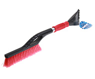 Щетка для снега M-71027RD со скребком и мягкой ручкой 60см BLACK/RED MEGAPOWER