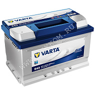 Аккумуляторная батарея VARTA 6СТ72з обр. низк. BLUE E43 278х175х175 (ETN-572 409 068)
