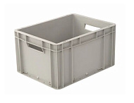 Ящик полимерный (евроконтейнер) EC-4322.1 400х300х220мм серый с гладким дном IPLAST