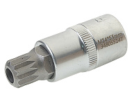 Головка-бита SPLINE М14 1/2" (L-55мм) с отверстием ROCKFORCE