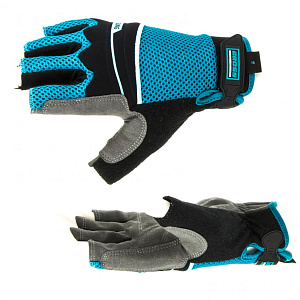 Перчатки комбинированные облегченные, открытые пальцы AKTIV, М GROSS