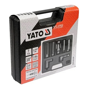 Набор насадок 1/2"-3/8" 7 предметов для лямбда-зонта и форсунок YATO