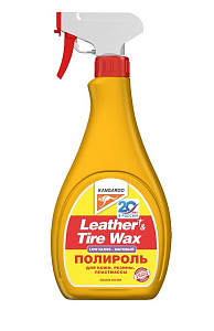 Полироль матовый (кож.,рез.,пласт.) Leather & Tire Wax Low Gloss, 500мл KANGAROO