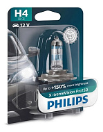 Лампа 12V H4 (60/55) P43t-38+150% X-tremeVision Pro150 бл 3700К PHILIPS