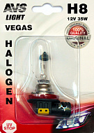 Лампа 12V H8 12V.35W AVS Vegas 1шт. бл.