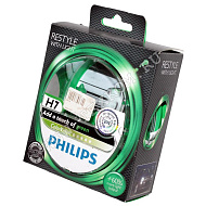 Лампа 12V H7 (55) PX26d+60% Color Vision Green 3350K 12V 2шт Philips