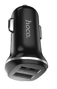 Устройство зарядное авт. Hoco Z1 2USB 2.1A black