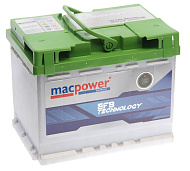 Аккумуляторная батарея MACPOWER EFB 6СТ 63 обр.242х175х190 Турция