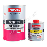 Грунт NOVOL PROTECT 330 TRIO 5+1 акрил. Серый 1л.+отверд.0,2л