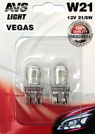 Лампа 12V W21/5W (W3x16q) AVS Vegas 12V- 2 шт.