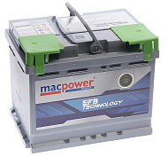 Аккумуляторная батарея MACPOWER EFB 6СТ 60 обр.242х175х190 Турция