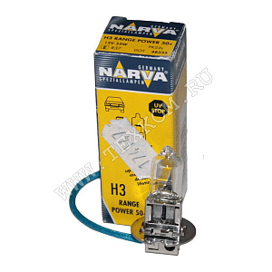 Лампа 12V H3 (55) RK22s+50% Range Power 12V Narva