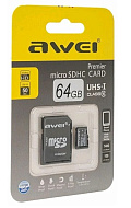 Флэш-накопитель micro SD 64Gb Awei