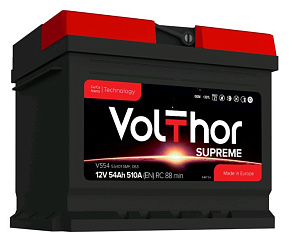 Аккумуляторная батарея VOLTHOR Supreme 6СТ 54 обр.низк. Словения 207х175х175 510А