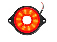 Фонарь габаритный LED 24V, круглый d=55мм красный (10-светодиодов)
