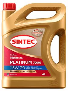 Масло моторное SINTEC PLATINUM 7000 5W30 C3 синт. 4л