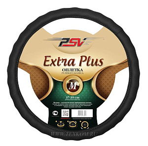 Оплетка на руль EXTRA PLUS черная (М)