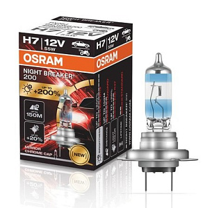 Лампа 12V H7 (55) PX26d+200% NIGHT BREAKER 200 OSRAM