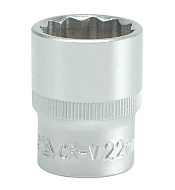 Головка торцевая 22 1/2" CV короткая 12 гранная YATO