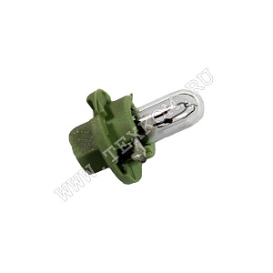 Лампа 12V BAX2W с зеленым патроном (B8.4d) 12V Osram