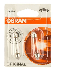 Лампа 12V C10W (SV8.5/8) 41мм бл-2шт OSRAM