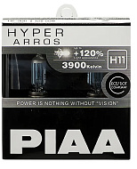 Лампа H11 PGJ19-2 55W PIAA BULB HYPER ARROS 3900K к-т PIAA