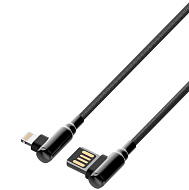 Кабель LDNIO USB Type-C 2m 2.4A угловой коннектор Gray