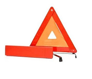Знак аварийной остановки EZN-012 (треугольник, цинковая опора) в футляре СИМ-ПЛАСТ/1/20