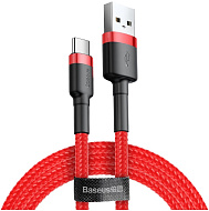 Кабель USB Type C 2м черно-красный BASEUS